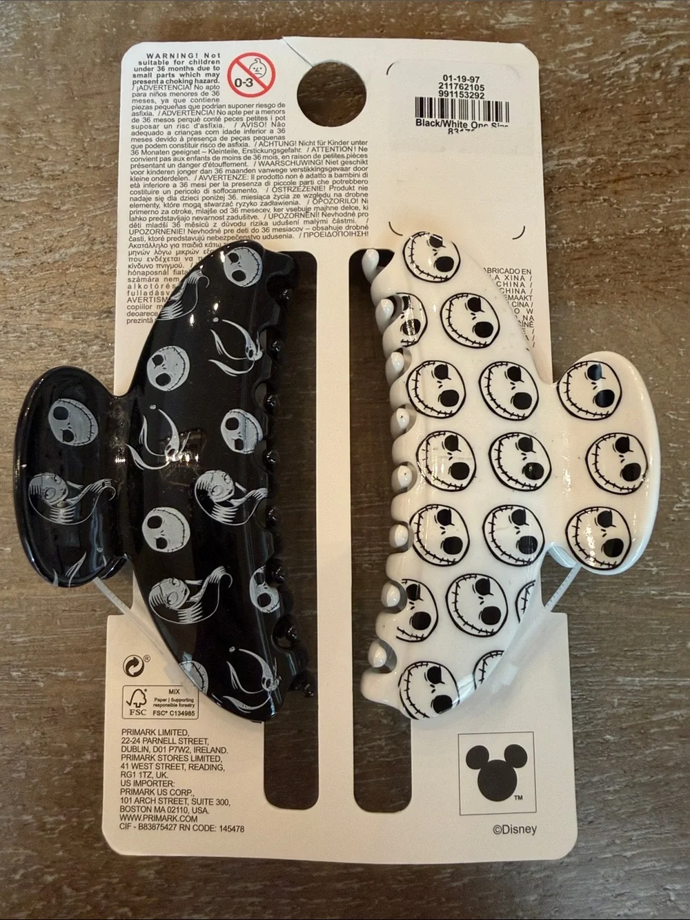 Disney Nightmare Before Christmas Hair Clips
